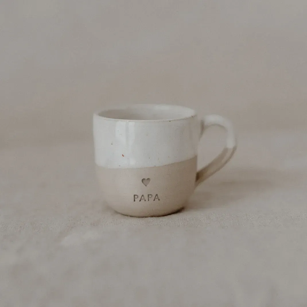 Espresso Tasse „Papa“ – Steingut Espressotasse 60 ml als Geschenk für Papa ☕ Espresso Tasse „Papa“ – Steingut Espressotasse 60 ml als Geschenk für Papa ☕