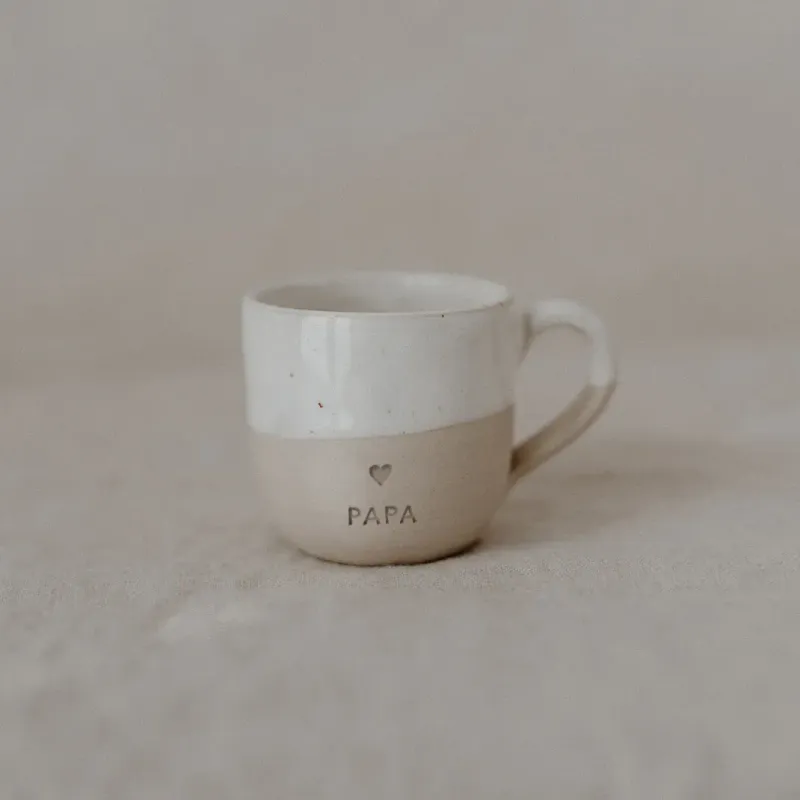 Espresso Tasse „Papa“ – Steingut Espressotasse 60 ml als Geschenk für Papa ☕ Espresso Tasse „Papa“ – Steingut Espressotasse 60 ml als Geschenk für Papa ☕