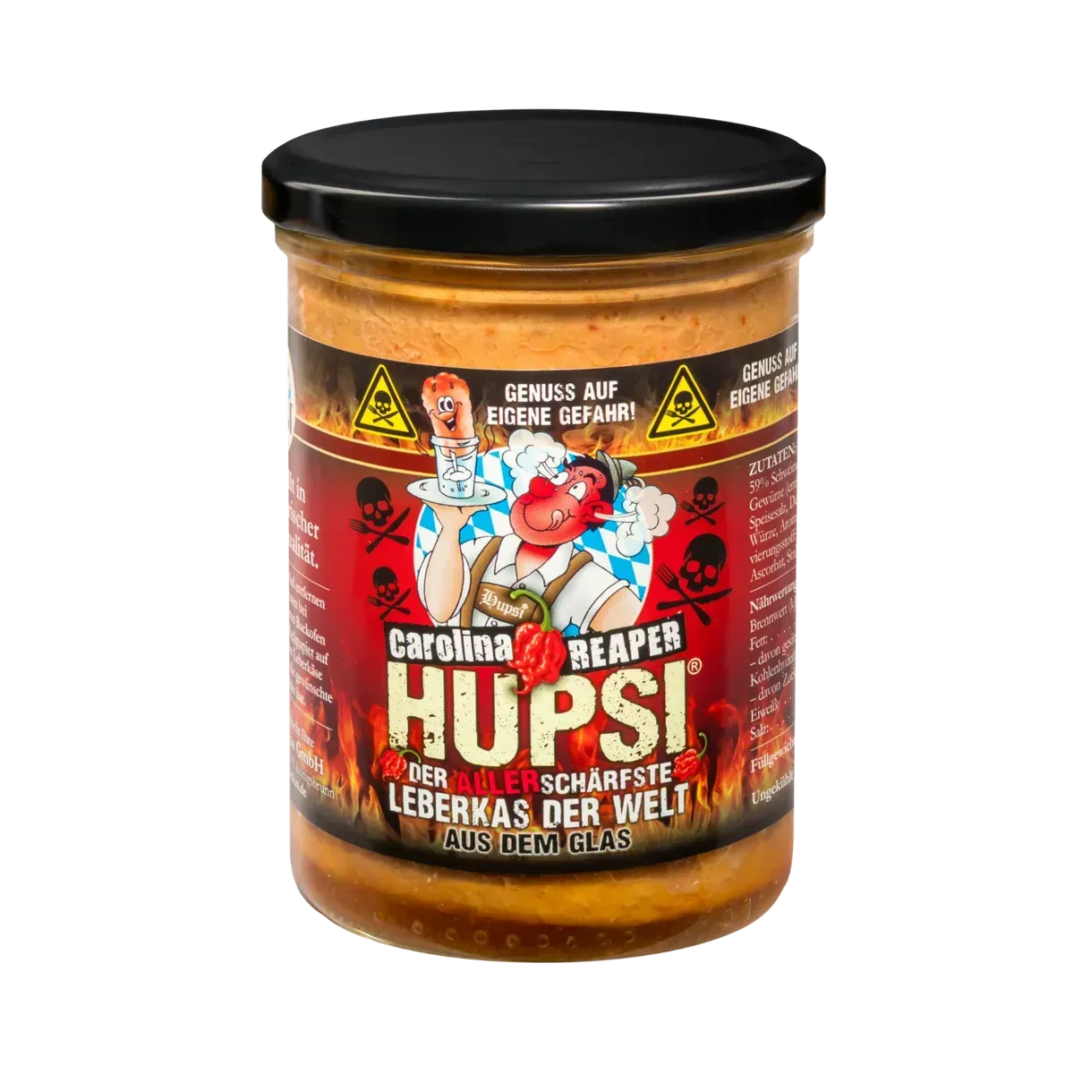 Carolina Reaper HUPSI – schärfster Leberkas im Glas mit Carolina Reaper Chili ?️ Carolina Reaper HUPSI – schärfster Leberkas im Glas mit Carolina Reaper Chili ?️