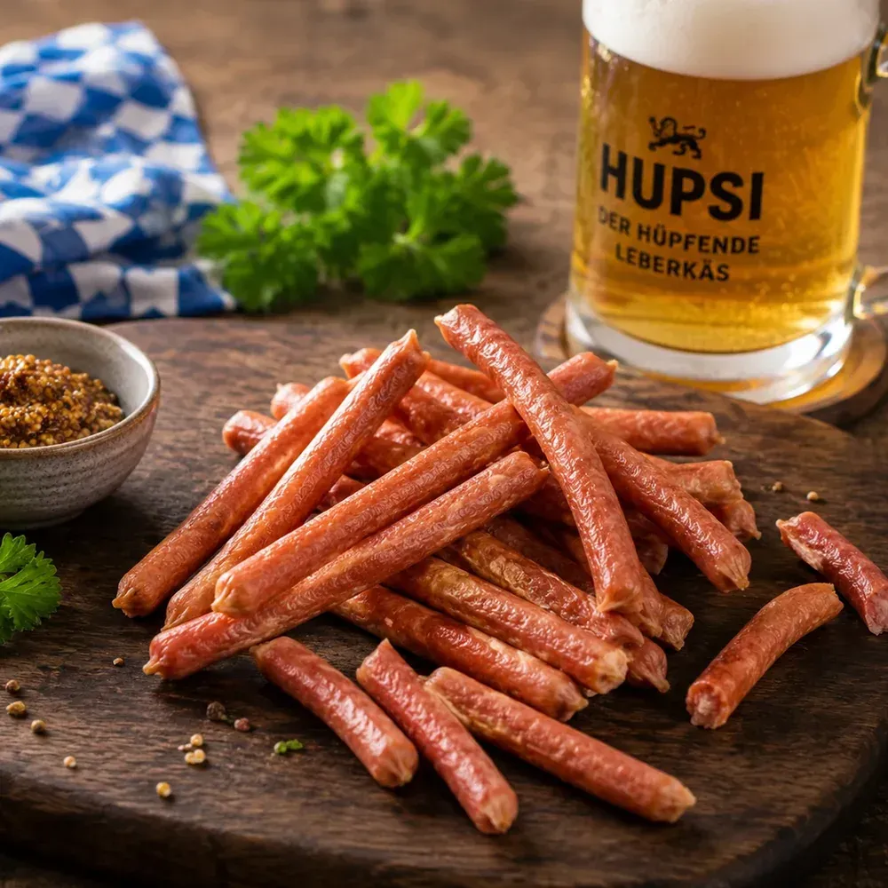 HUPSINIS klassisch (9 Stück) – würzige Salami-Sticks aus Schweinefleisch ? HUPSINIS klassisch (9 Stück) – würzige Salami-Sticks aus Schweinefleisch ?