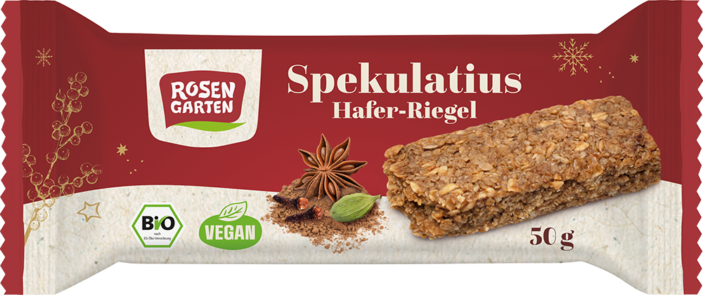Spekulatius-Haferriegel vegan Bio mit Mandeln & Weihnachtsgewürzen 50 g ? Spekulatius-Haferriegel vegan Bio mit Mandeln & Weihnachtsgewürzen 50 g ?
