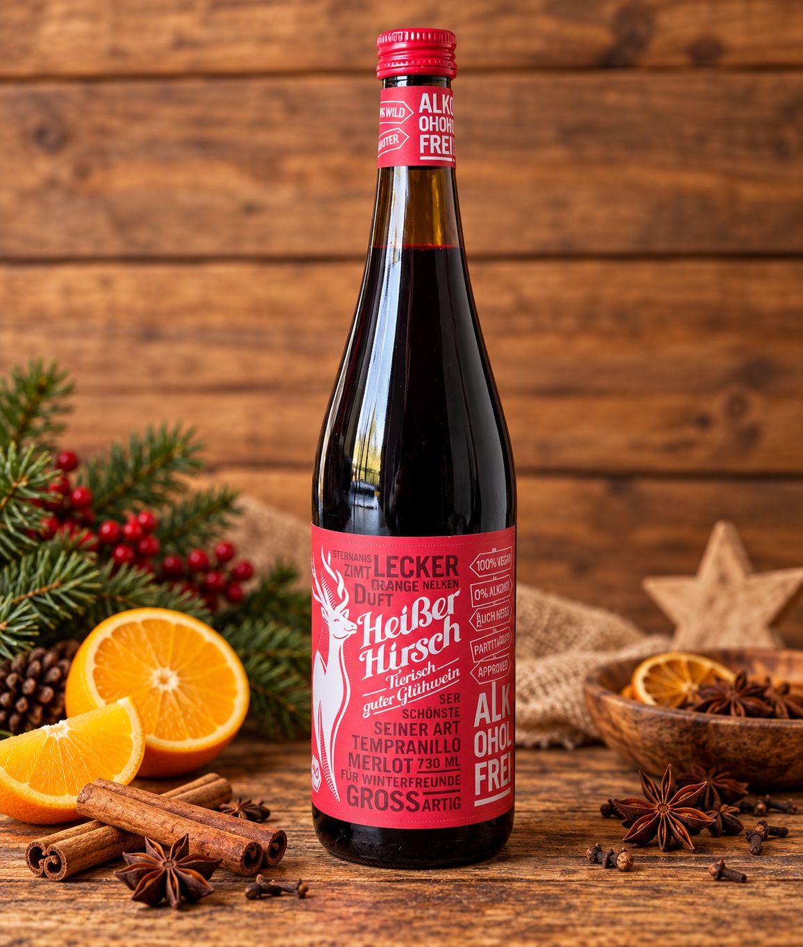 Alkoholfreier Bio Glühwein Rot – würziger roter Glühwein 0,2 % ?750 ml Alkoholfreier Bio Glühwein Rot – würziger roter Glühwein 0,2 % ?750 ml