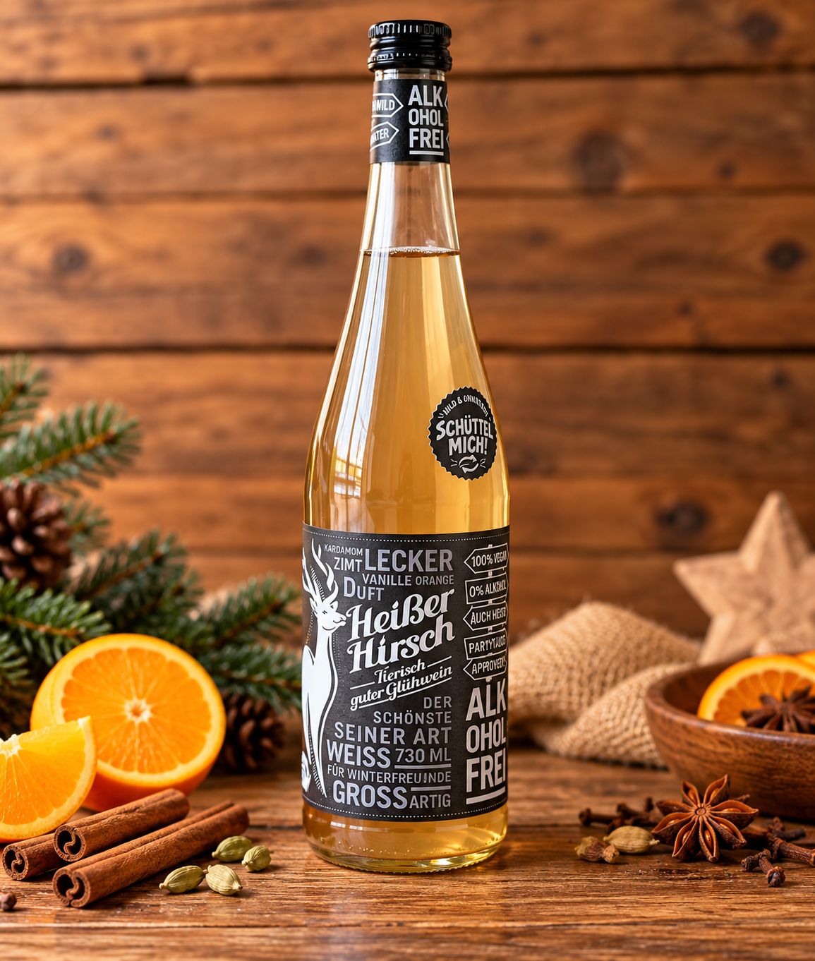 Alkoholfreier 0,2% Bio Glühwein Weiß – weißer Glühwein mit Vanille, Zimt & Wintergewürzen ❄️750 ml Alkoholfreier 0,2% Bio Glühwein Weiß – weißer Glühwein mit Vanille, Zimt & Wintergewürzen ❄️750 ml