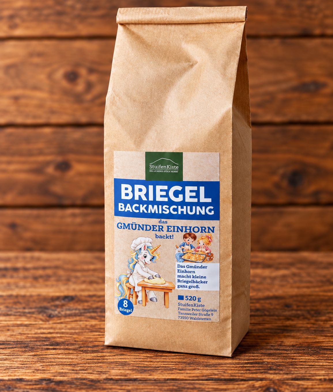 Briegel Backmischung für Kinder – Das Gmünder Einhorn backt! 520 g ? Briegel Backmischung für Kinder – Das Gmünder Einhorn backt! 520 g ?