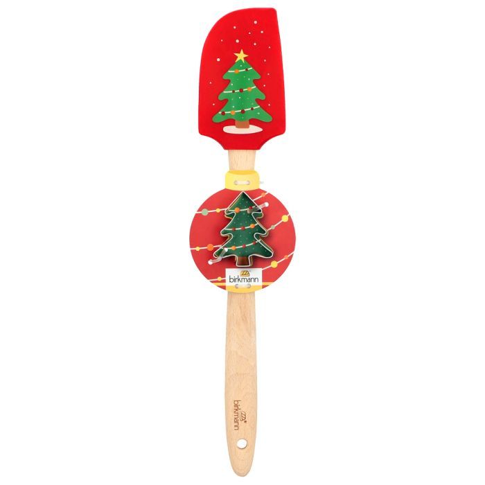 Teigschaber Tannenbaum Weihnachten mit Holzgriff & Ausstechform ? Teigschaber Tannenbaum Weihnachten mit Holzgriff & Ausstechform ?
