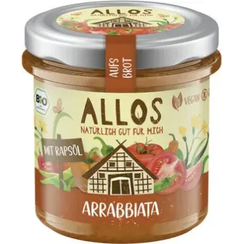 Aufs Brot Arrabbiata, 140 g – Bio Brotaufstrich mit Tomaten, Paprika und Chili, vegan & glutenfrei ?️ Aufs Brot Arrabbiata, 140 g – Bio Brotaufstrich mit Tomaten, Paprika und Chili, vegan & glutenfrei ?️