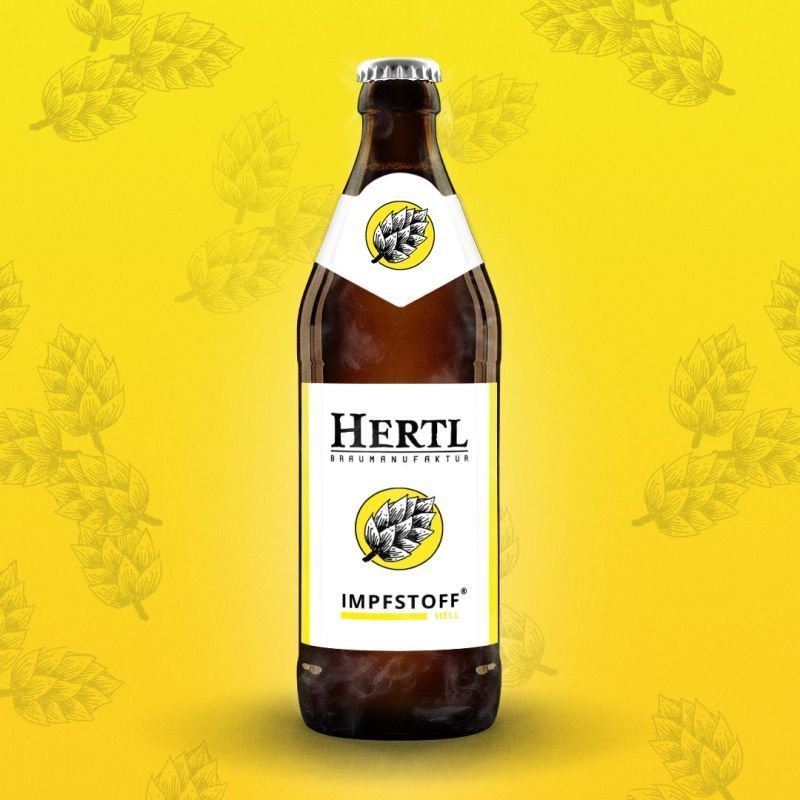 Impfstoff hell – Fränkisches Helles Bier von Hertl mit 4,9 % Alkohol ? Impfstoff hell – Fränkisches Helles Bier von Hertl mit 4,9 % Alkohol ?