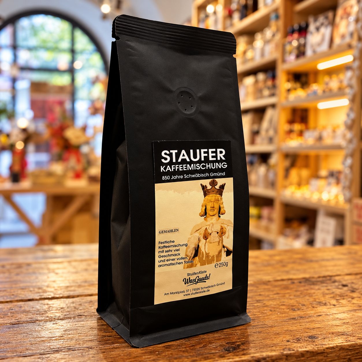 Staufer Mischung – 100 % Arabica Kaffee, würzig und körperreich aus drei Kontinenten ☕ GEMAHLEN 250 g Staufer Mischung – 100 % Arabica Kaffee, würzig und körperreich aus drei Kontinenten ☕ GEMAHLEN 250 g