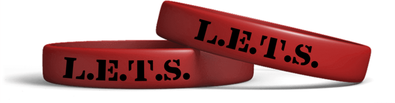 L.E.T.S  Red  bracelet