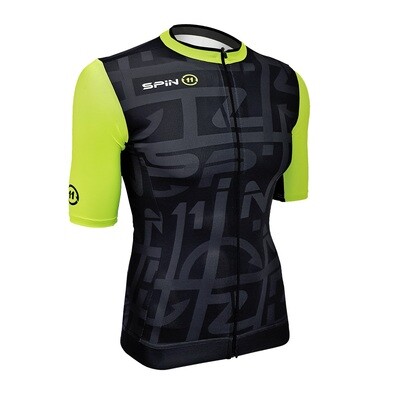 Short sleeve Aero jersey black/fluo yellow