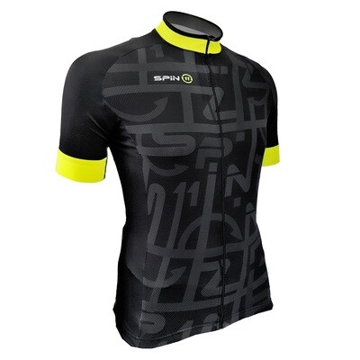 Short sleeve Bioceramic jersey black/fluo