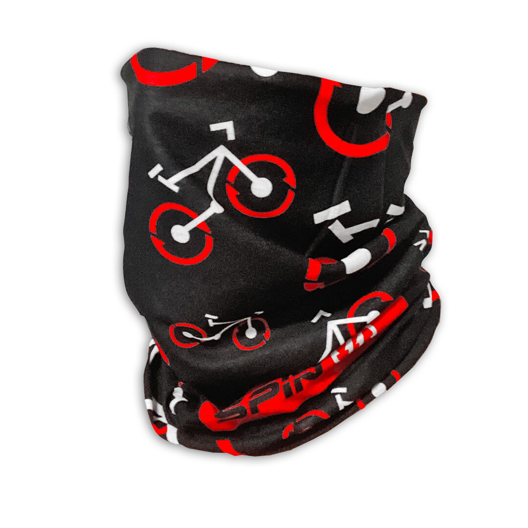 Tubular neck scarf with a carbon insert Bike Black/Red