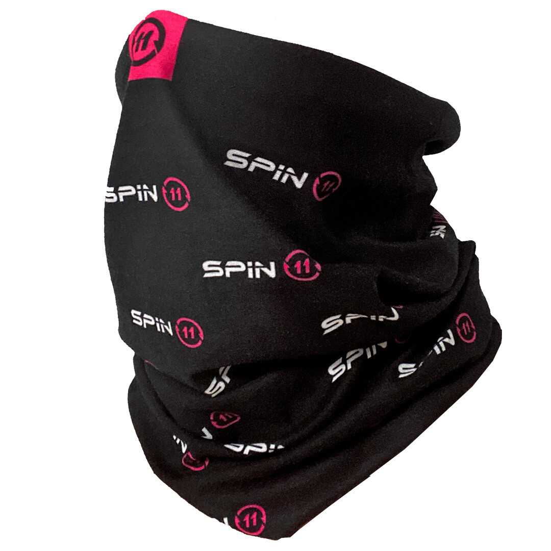 Multifunctional tubular neck scarf S11 Black/Pink