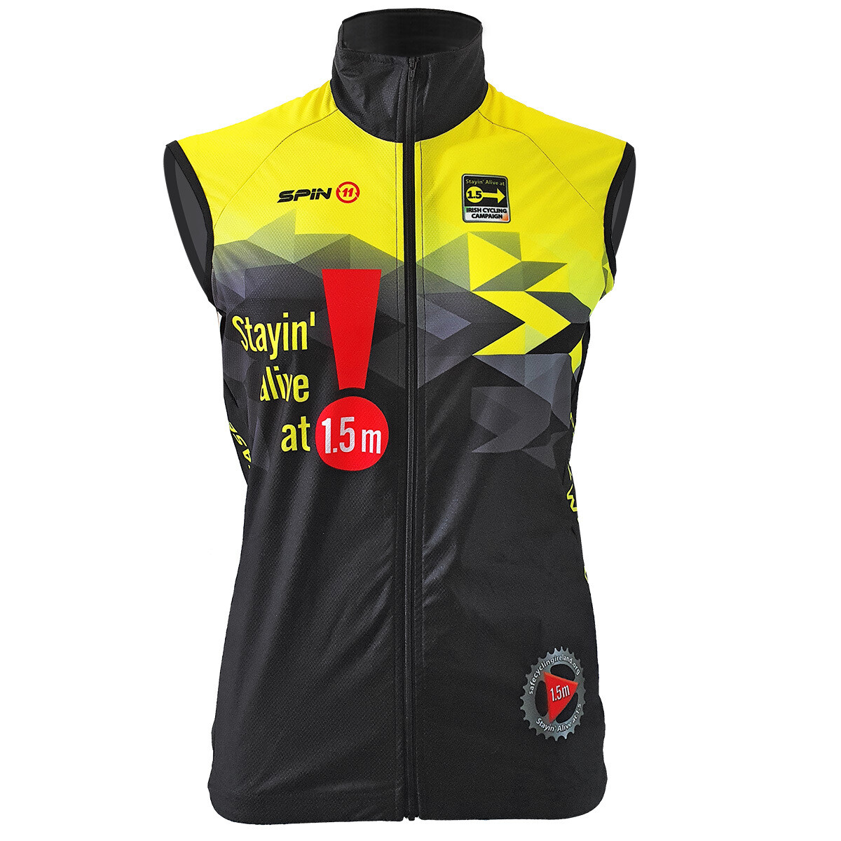Clearance - Stayin&#39; Alive at 1.5 membrane gilet with reflective pockets/ side panels/collar