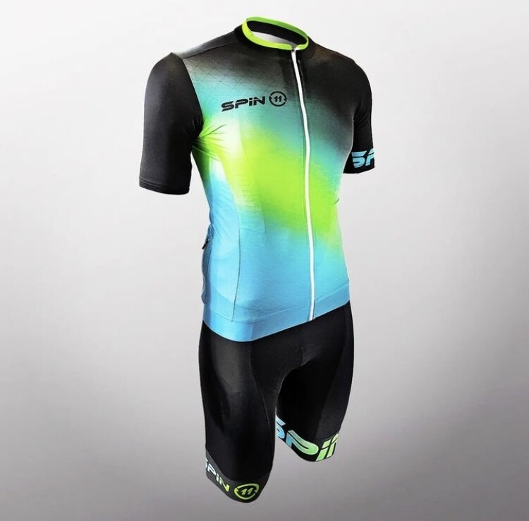 Clearance - S +Limited edition Bib shorts - Blue/green/black