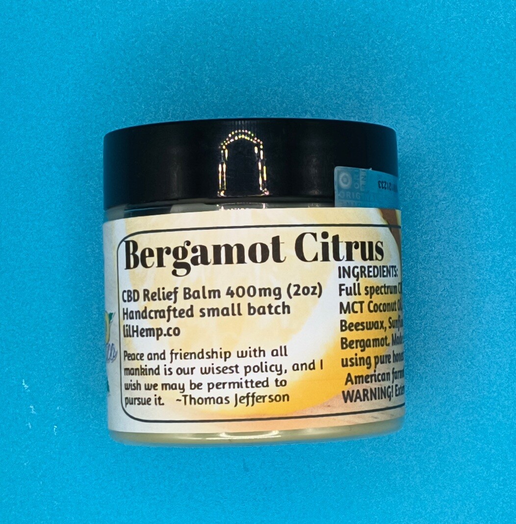 CBD Relief Balm Bergamot Citrus 400mg (2oz)