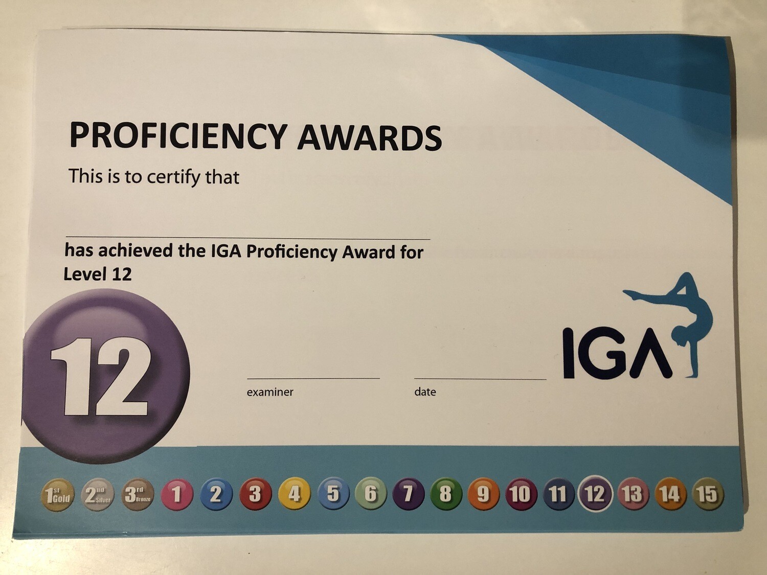 Gymnastics Proficiency Awards