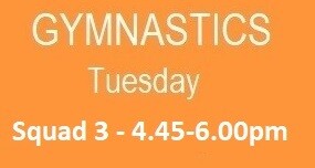 Tuesday 4.45 - 6.00pm Gymnastics Autumn Term 2026