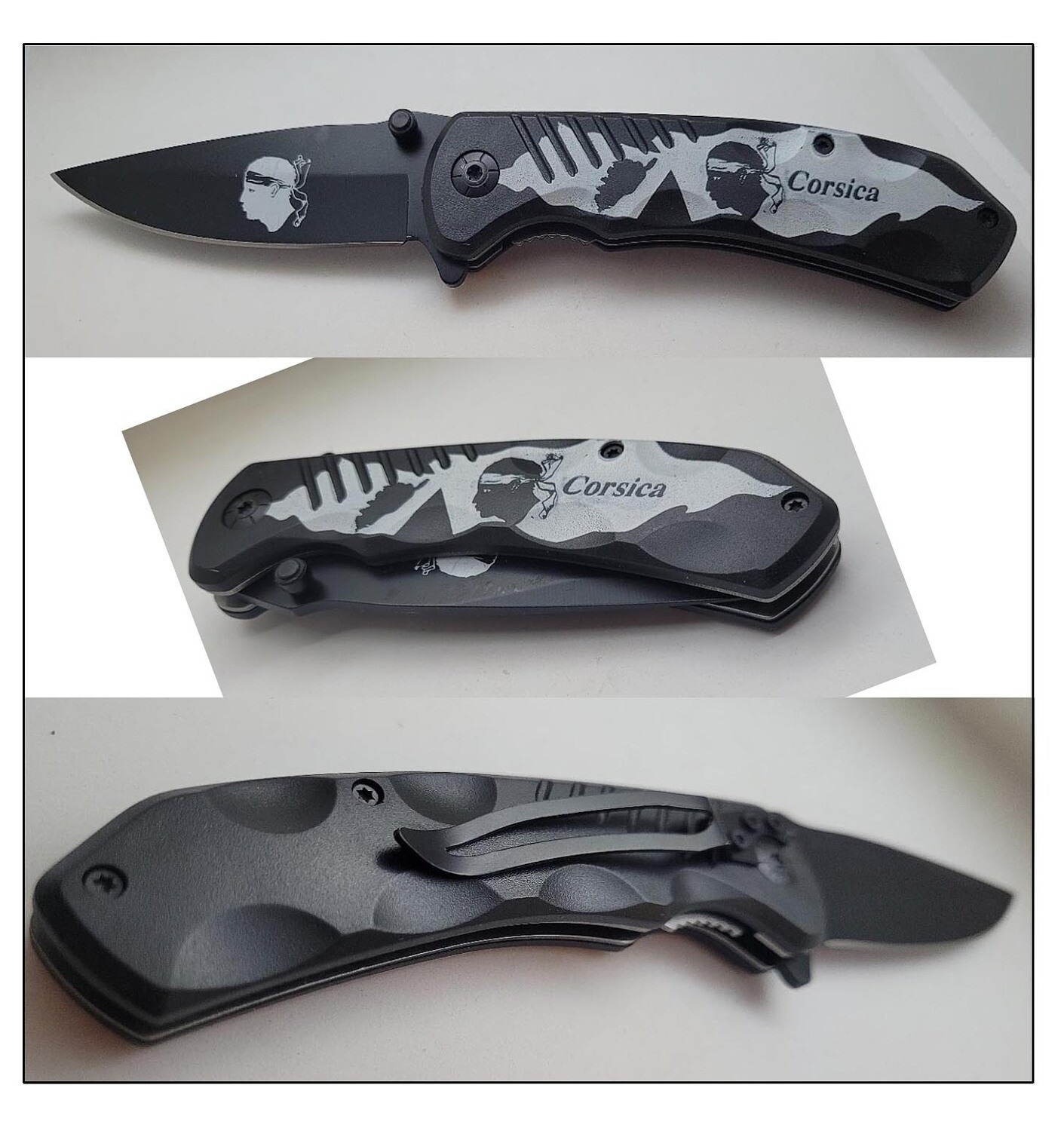 COUTEAU CORSE , STYLE COUTEAU DE POMPIER