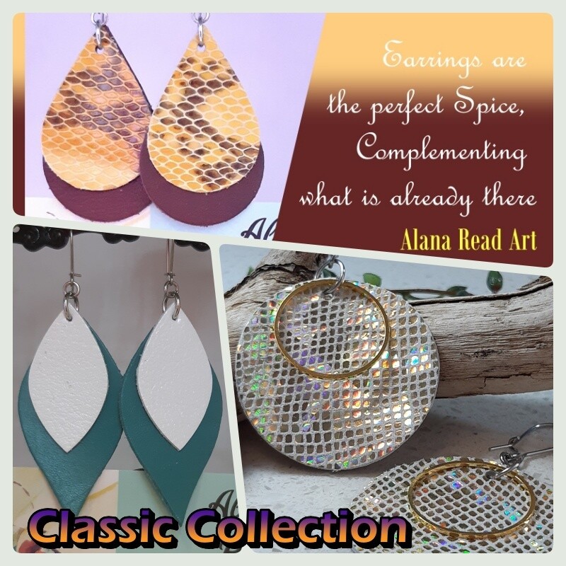 Leather Earrings - CLASSIC COLLECTION