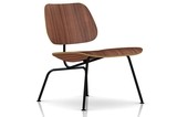 Herman Miller® Eames® Molded  Plywood Lounge Chair Metal Base, Base Finish: Black, Wood Veneer: Walnut