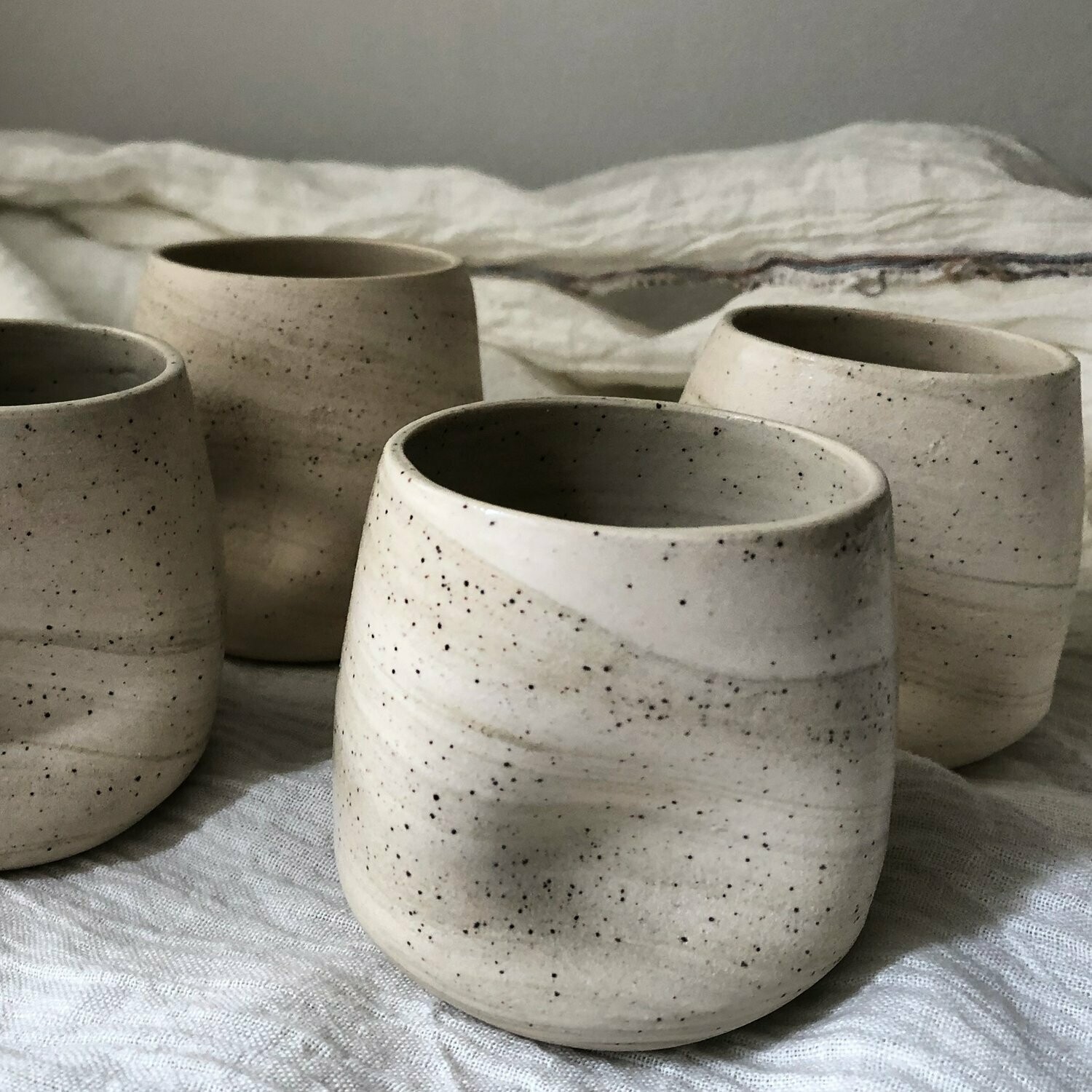 Dimple Cup - White Speckle