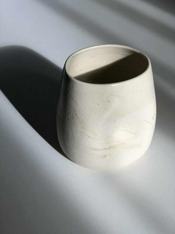 Dimple Cup - White Speckle