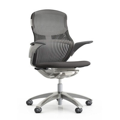 Knoll Generation Chair, Flex Back Colour: 01 Storm (dark grey), Generation Fabric - Base Grade: 01 Storm