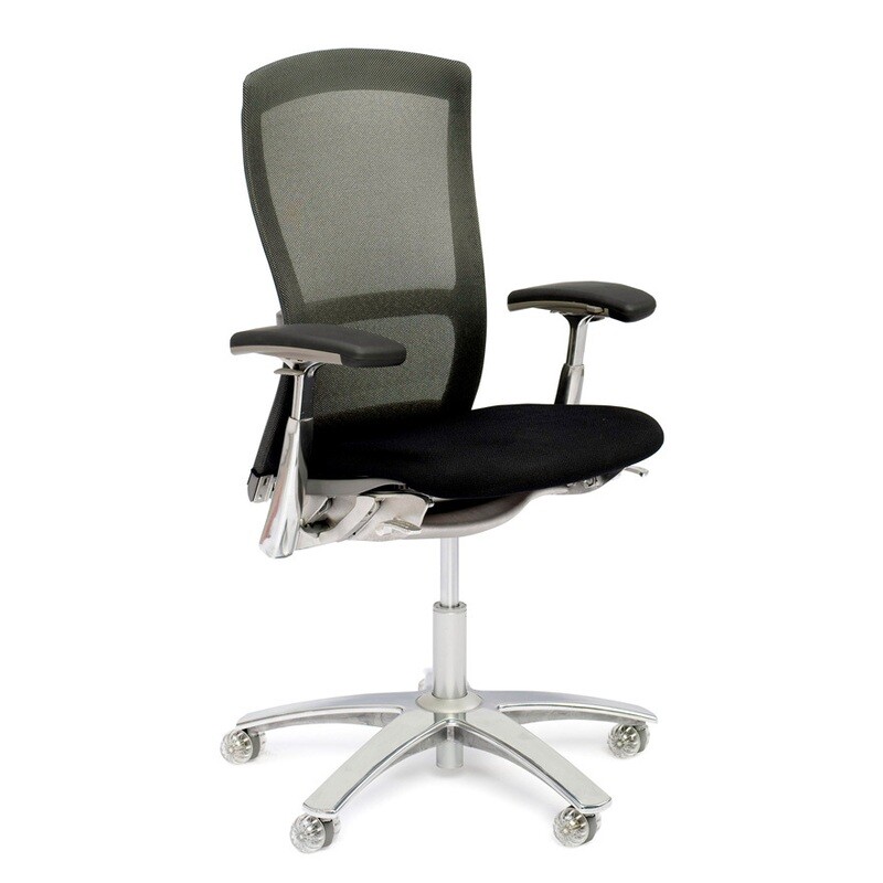 Knoll Life® Chair Suspension Back, Aluminum Base