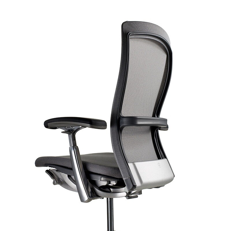 Knoll Life® Chair Suspension Back, Aluminum Base