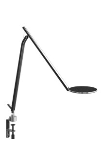 Humanscale Infinity Desk/Floor Lamp, Mount: C - Clamp, Adjustable, Color: B - Ash Black, Semi-Matte