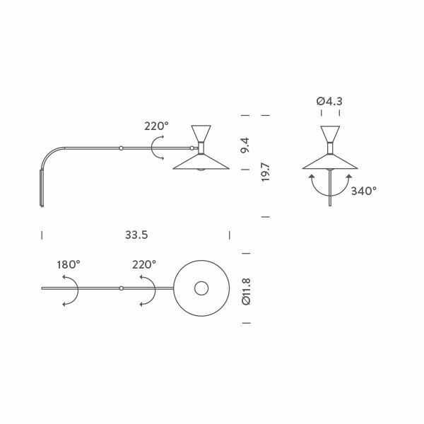 Nemo Lampe De Marseille Mini Wall Lamp