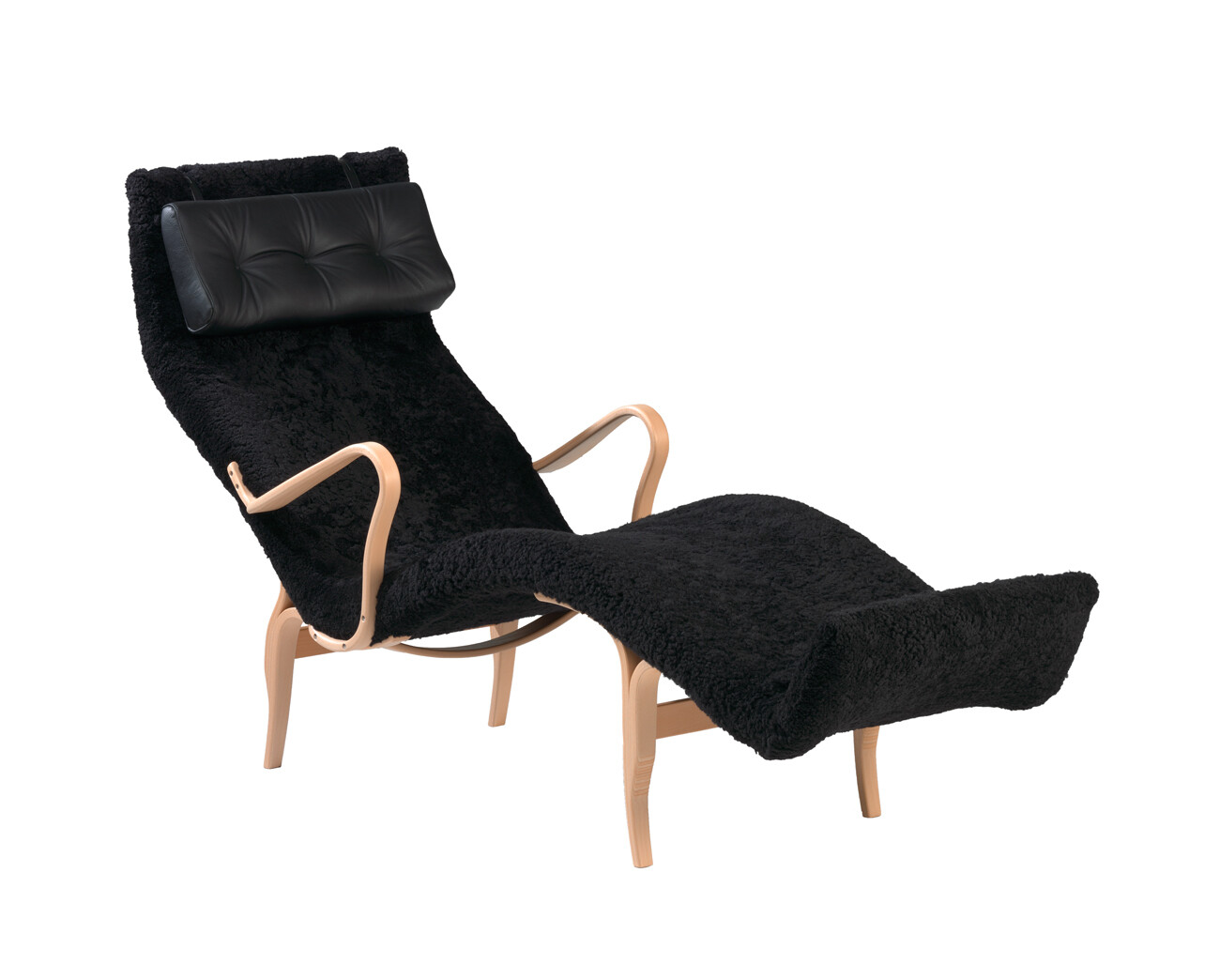 BM Mi 478 Pernilla 3 Sheepskin, sheepskin colour: sheepskin, australian black pillow in leather Elmosoft 99999
