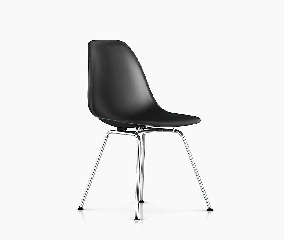 Herman Miller® Eames® Molded Fiberglass Side Chair, 4-Leg Base