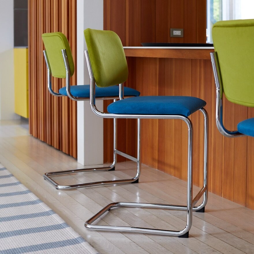 Knoll Cesca Stool Upholstered Seat and Back