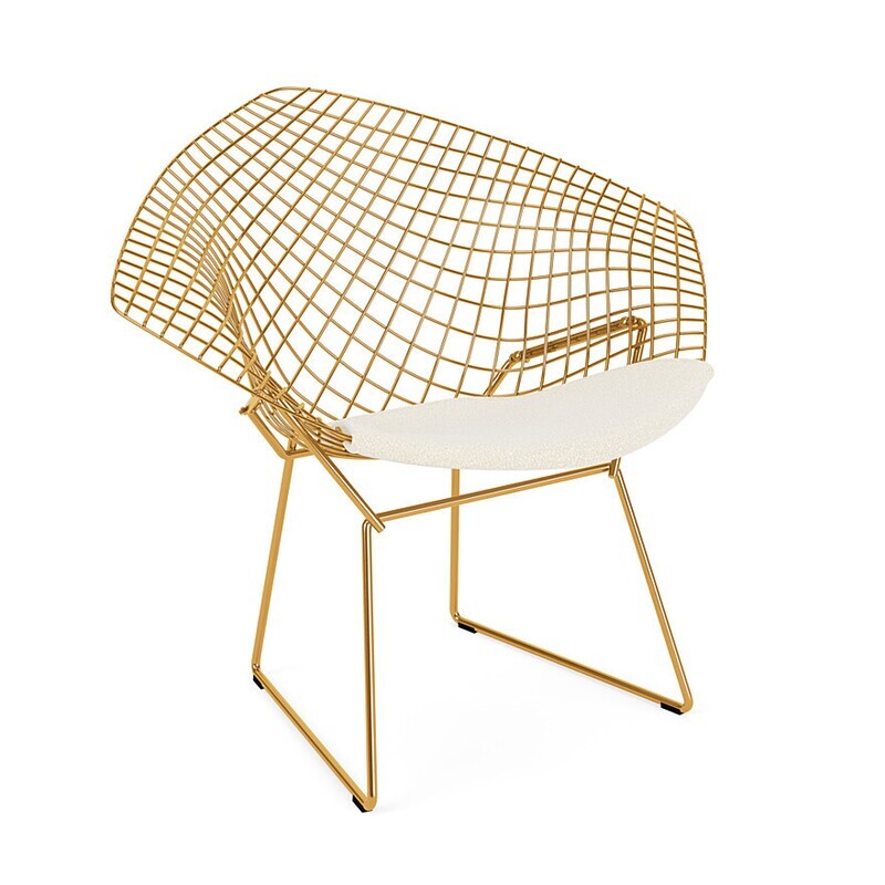 Knoll Bertoia Diamond Chair Gold