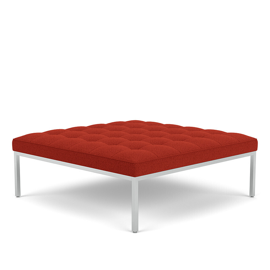 Knoll Florence Knoll Relaxed Bench, Upholstery: Classic Boucle, Cayenne, Bench Size: Small Square