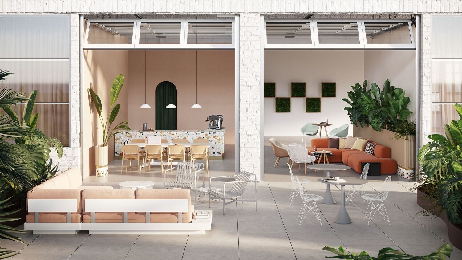 Herman Miller Eames Wire Base Low Table Outdoor
