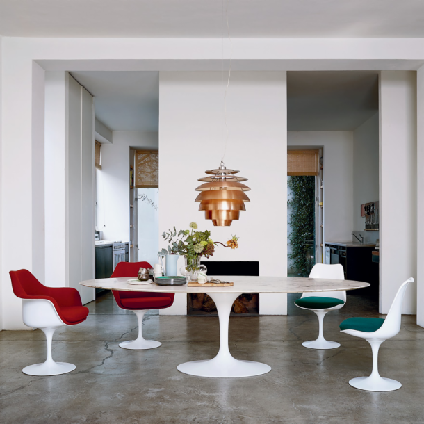 Knoll Tulip Chair Armless with Upholstered Back