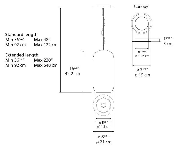 Artemide Gople Suspension Lamp