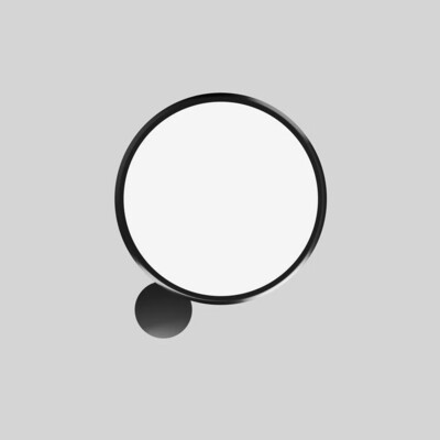 Artemide Discovery Wall/Ceiling Lamp Artemide Discovery Wall/Ceiling Lamp, Color: Black