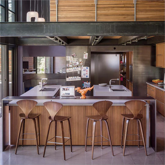 Cherner Wood Base Stool