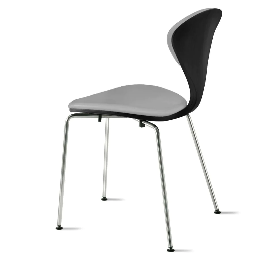 Cherner Metal Base Side Chair – with seat and back pads