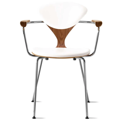 Cherner Metal Base Armchair – with seat and back pads
