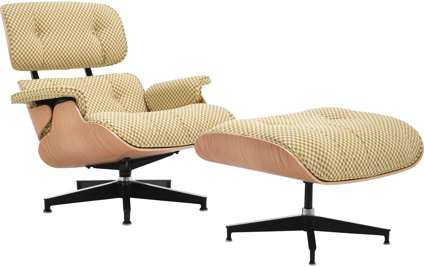 Herman Miller Eames® Lounge Chair and Ottoman - Checkers by Alexander Girard