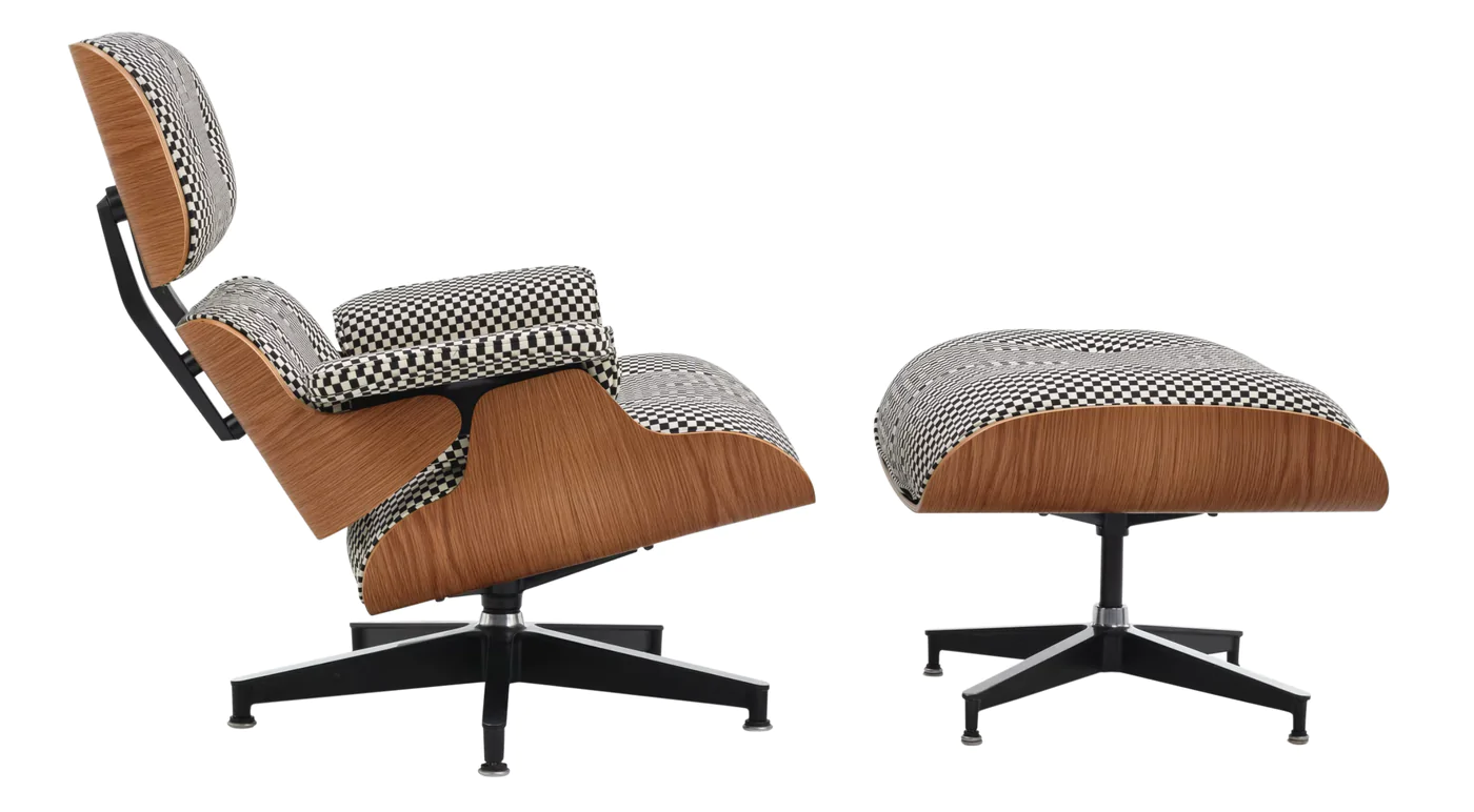 Herman Miller Eames® Lounge Chair and Ottoman - Checkers by Alexander Girard