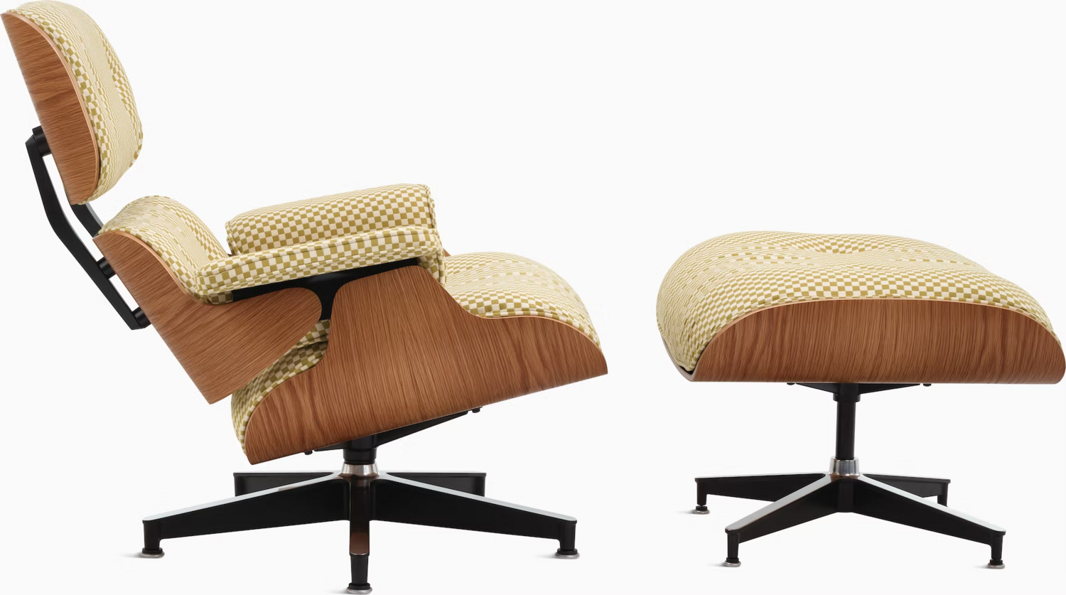Herman Miller Eames® Lounge Chair and Ottoman - Checkers by