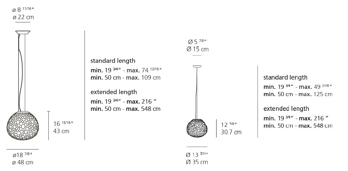 Artemide Meteorite Suspension Lamp