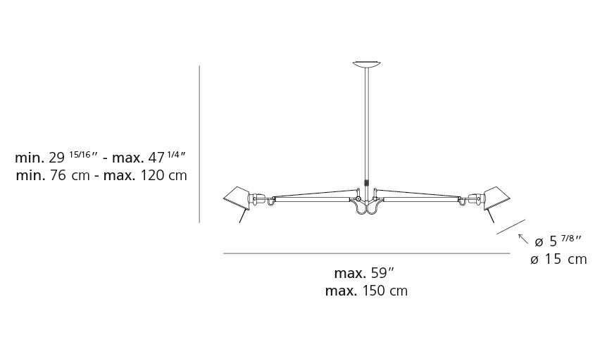 Artemide Tolomeo Double Suspension Lamp