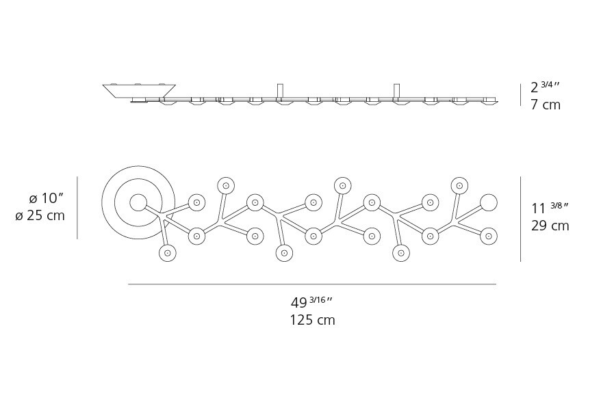 Artemide LED Net Line Ceiling Lamp
